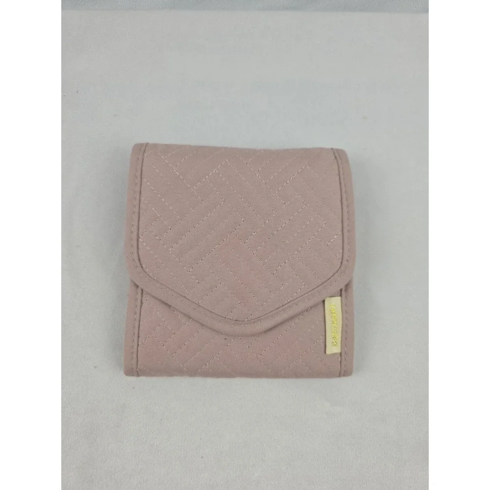 BagSmart Travel Trifold Jewelry Storage Organizer Holder Earring Display Blush